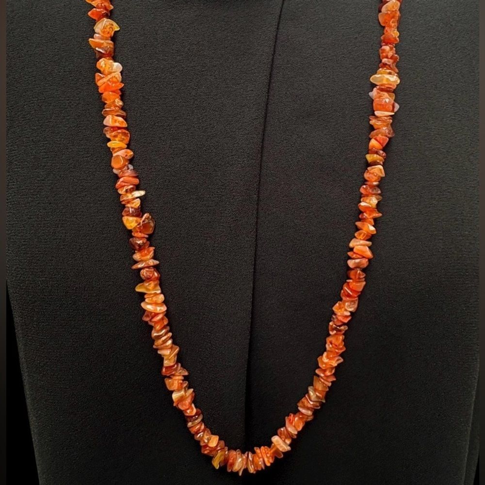 Vintage Baltic Amber Polished Raw Cut Beaded Necklace